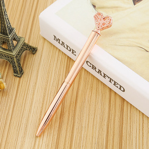 Hot Hollow Heart Top Metal Rotating Ballpoint <b>Pen</b> Multi Color For Girls Wedding Promotional Wholesale Gift Stationery - Product Image 6