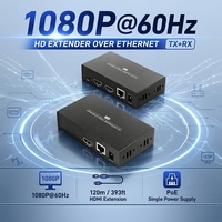 Extensor HDMI KVM de 120M, Transmisor 1080P 60Hz, IR y Multito-Multito, Compatible con PoE