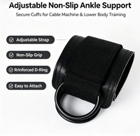 Sangles de cheville en néoprène OEM 7 mm, ajustables et antidérapantes, pour un maintien confortable des chevilles lors des exercices de kickbacks sur machine à câble
