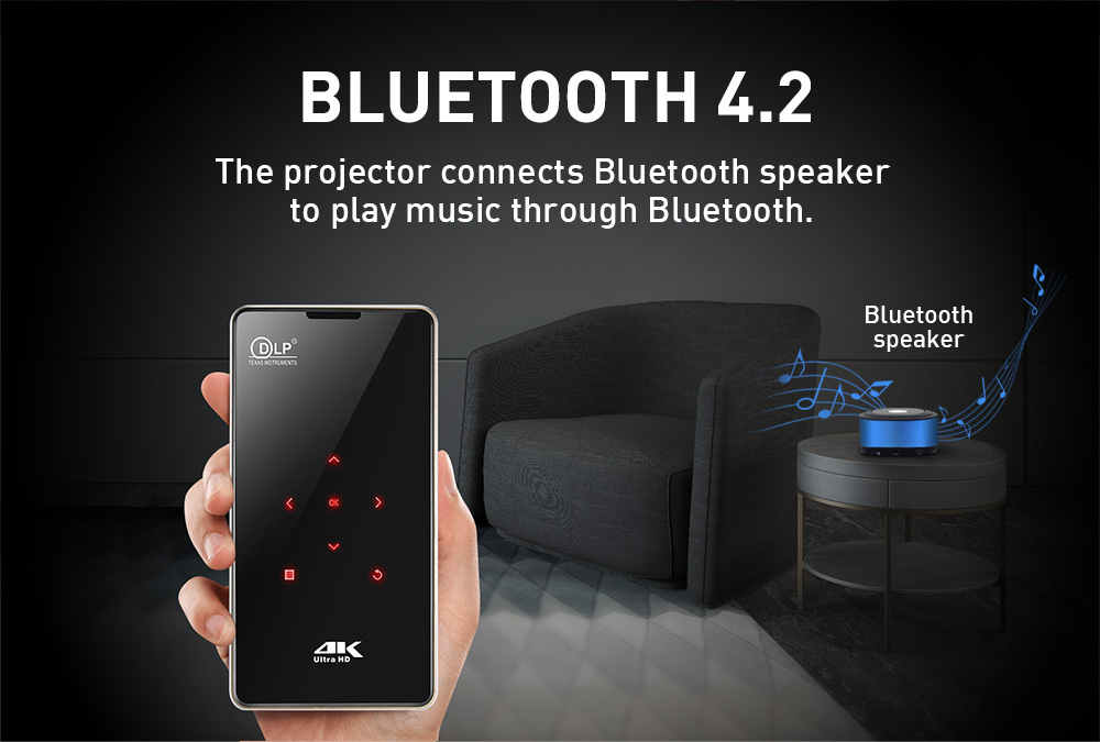[YIDAHAI P09]65 ANSI LUMENS LED+DLP  Wifi Android mirror smartphone Mini Pocket Portable home theater mobile 3D beamerProjector
