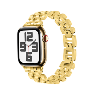 Bracelet en acier inoxydable de luxe à chaîne avancée pour <span class=keywords><strong>Apple</strong></span> <span class=keywords><strong>Watch</strong></span> Band <span class=keywords><strong>Ultra</strong></span> <span class=keywords><strong>40mm</strong></span> 41mm Bracelet en or pour femmes pour IWatch Series 9 8 7 SE - Product Image 3