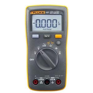 Multimètre numérique Fluke 107 600V Cat III avec sélection automatique de plage pour mesurer la tension, l'impédance et le courant - Product Image 1