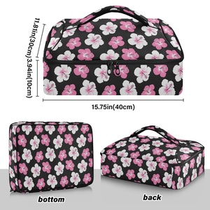 Bolsa Térmica Porta Alimentos Personalizada con Diseño Hawaiano de Flores de Hibisco para Entrega de Comida y Pizza - Product Image 3