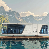 Nouvelle maison capsule modulaire en acier préfabriqué entièrement équipée au design moderne pour villa, chambre à coucher, bureau