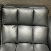 Ensemble de meubles de salon de luxe moderne, nouveau design, canapé d'angle inclinable avec fonction en cuir véritable