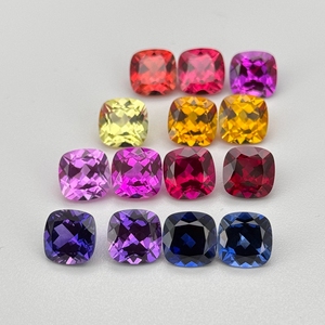 Gemas HQ, Rubí Rojo Sangre de Pichón, 4x4-12x12 mm, Corte Cojín, Sintético, Zafiro Azul Amarillo, Precio por Quilate - Product Image 6