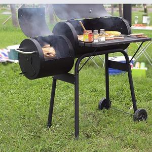 Parrillas de Barbacoa Tipo Barril con Ruedas/ Ahumador Tennessee con Recubrimiento en Polvo/ Parrilla de Barbacoa con Ruedas en Oferta - Product Image 4