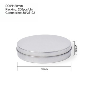 Boîte en fer blanc 90*20mm finition mate avec couvercle plat et fenêtre, pour autocollants pour ongles, blush, mascara, cosmétiques, poudre libre, <span class=keywords><strong>shampoing</strong></span> - Vente en gros - Product Image 3