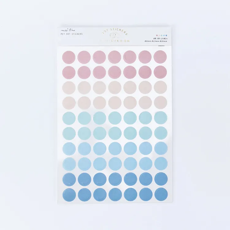 Simple Fresh Color Basis Dot Stickers Decoration Creative Transparent Sticker Hand Account DIY Sticker