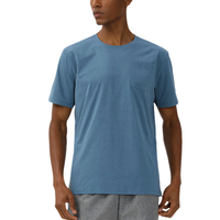 T-shirt pour homme 100% polyester 155G, manches courtes, col rond, t-shirts durables, logo personnalisé, vêtements pour homme en stock