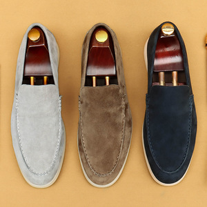 Chaussures en cuir de mouton pour hommes, en cuir véritable, tige souple, semelle souple, durables, à enfiler, mocassins décontractés pour affaires, chaussures de créateur de luxe - Product Image 2