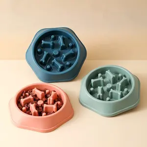 Plastic Maze Pet Slow Feeder Bowl para Cães Gatos Anti Asfixia Alimentadores Evitar Inchaço Alimentação Dog Pet Food Bowl