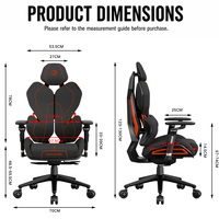 Fauteuil de Bureau Moderne pour Gaming et Télétravail, Chaise de Bureau Grande Luxe Ergonomique pour PC, Accoudoir Réglable 5D Pivotant