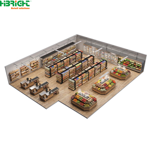 Exhibidores Resistentes de Madera y Metal Ajustables, Ecológicos y Autoportantes de HIGHBRIGHT, con Revisores Ilimitados para Supermercados - Product Image 4