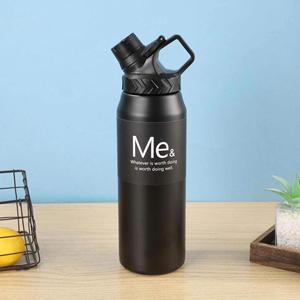 Me& Orange Stainless Steel Vacuum Tumbler Lid Leak-Proof Thermal Insulation 6-12 Hours Portable Minimalist Design for Travel - Product Image 3