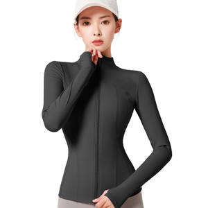 Chaqueta Deportiva SLIM JACKET para Yoga, Manga Larga, Cuello Alto, Cierre Frontal, Ropa Deportiva para Mujer, Compresión, Sin Costuras, Elasticidad en Cuatro Direcciones - Product Image 1