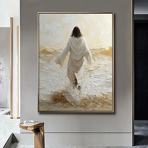 Arte Religioso de Pared al <span class=keywords><strong>por</strong></span> Mayor, Impresión de <span class=keywords><strong>Dios</strong></span> Jesús, Decoración Moderna para Sala de Estar, Sala de Oración, Pintura en Porcelana de Cristal - Product Image 4