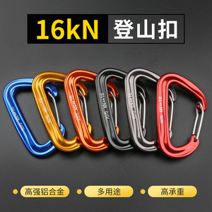 คาราบิเนอร์ชนิด D สแตนเลส 4.95 ซม.x8 ซม. ตะขอปลดเร็ว อุปกรณ์กลางแจ้ง - Product Image 5