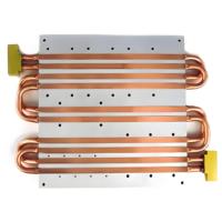 Plaque de refroidissement liquide en aluminium CNC personnalisée à Dongguan, dissipateur thermique en tube de cuivre époxy, refroidisseurs électroniques LGBT