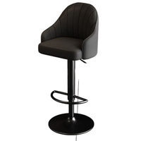 Moderner Minimalistischer Barhocker mit Metallgestell, Verchromter Basis, Verstellbarem Drehsitz, Langlebig für Küche, Esszimmer und Außenbereich, Luxuriöse Wohnausstattung