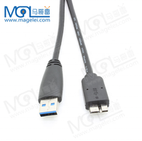 Harga grosir kabel Data OEM 5Gpbs USB3.0 ke Micro USB Male ke Male untuk ponsel Hard Disk