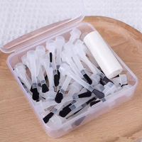 Youxin - Cepillo de Uñas de Plástico Cuadrado Desechable, con Mango de Repuesto, para Uso en Salón, Portátil, Profesional, para Manicura