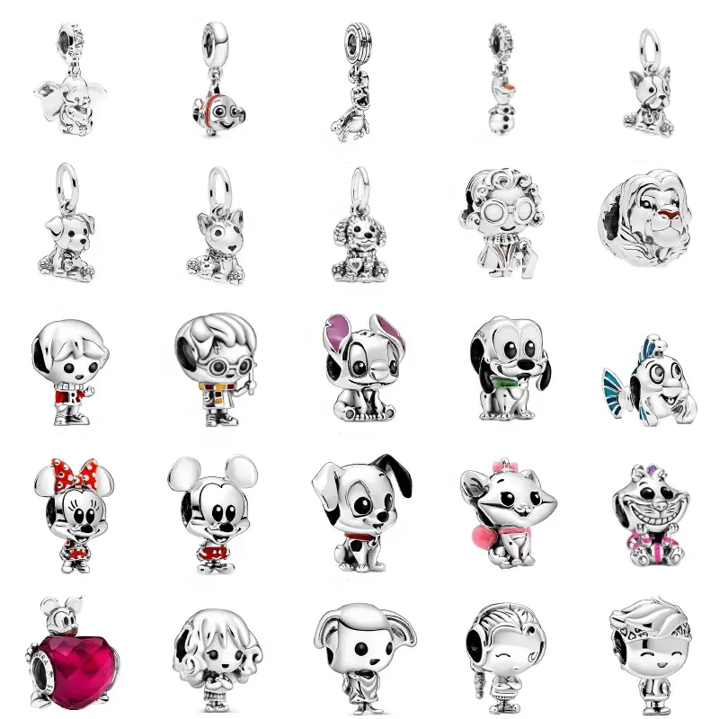 Breloques Disney, Mickey, Minnie, argent Sterling 2021, perles en argent Sterling 925, animaux, DIY bricolage, nouvelle collection