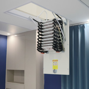现代设计室内阁楼折叠伸缩梯高品质产品出口迪拜 - Product Image 1
