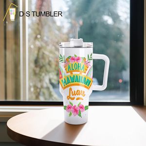 40 Oz Stainless Steel Vacuum Insulated Tumbler with Handle and Straw 12-24 Hours <b>Thermal</b> Insulation White Travel <b>Mug</b> - Product Image 6