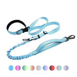 Correa elástica para perros con degradado de color, amortiguadora de impactos, antitirones, de nailon, para entrenamiento de mascotas, ajustable, ODM, OEM, logotipo personalizado, para perros al aire libre - Product Image 5