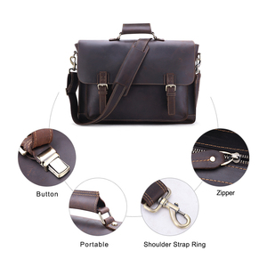 DUJIANG mallette classique en <span class=keywords><strong>cuir</strong></span> véritable pour <span class=keywords><strong>ordinateur</strong></span> portable <span class=keywords><strong>sac</strong></span> de luxe vintage 15 <span class=keywords><strong>pouces</strong></span> <span class=keywords><strong>sac</strong></span> à main pour hommes à usage professionnel - Product Image 6
