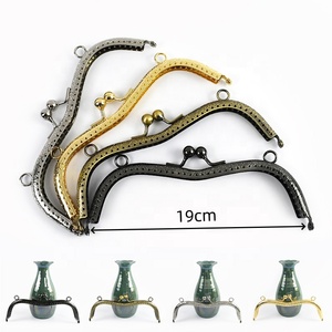 Meetee Xp101 19Cm Nụ Hôn <span class=keywords><strong>Clasp</strong></span> Khung-Tự Làm Túi Xách Đóng Cửa, Ví Làm Cung Cấp Với Thiết Kế Dập Nổi - Product Image 2