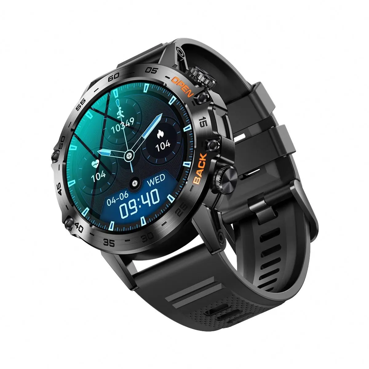 2023 K52 Sport Smart Watch BT Call 1.39 pollici 360*360 monitoraggio della salute orologio personalizzato Face Men Smartwatch 400mAh batteria