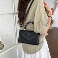 Bolso de Mano Pequeño Cuadrado de Estilo Chino para Mujer, Diseño Exclusivo de Verano 2026, con Solapa, de Poliéster, Elegante, para Llevar al Hombro o Cruzado