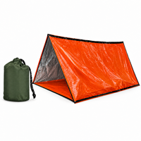 Tente de survie thermique portable en feuille de Mylar imperméable pour 2 personnes pour le camping