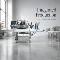 Machine automatique d'encrustage et d'alignement de barquettes certifiée CE HJ-860BP pour la production de glaces mochi avec alimentation par barquettes