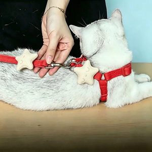 Harnais anti-évasion élégant à motif pied-de-poule réglable <span class=keywords><strong>pour</strong></span> chats mâles et femelles et petits chiens - Product Image 4