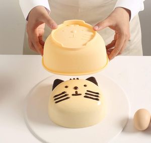 <span class=keywords><strong>Molde</strong></span> de <span class=keywords><strong>silicona</strong></span> personalizado de 6 pulgadas con diseño de gatito para pasteles, tartas, flanes y pan, ideal para fiestas de cumpleaños, repostería y moldeo por inyección. - Product Image 4