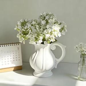 Vase en céramique sous glaçure, design moderne et épuré, luxe discret pour la décoration intérieure et l'arrangement floral - Product Image 1