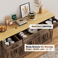 Buffet de style farmhouse en forme de X, directement de l'usine, armoire de rangement pour café et cuisine, pour salle à manger et salon