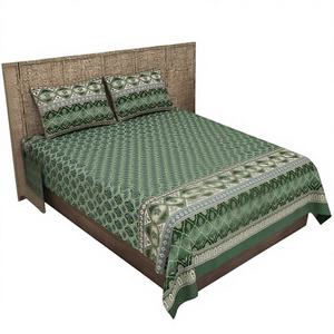 Nouvelles draps plats imprimés ethniques et écologiques, 2 taies d'oreiller, personnalisables, style nature, 100% coton, 300 fils, prix de gros - Product Image 1