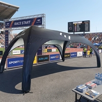 Tente dôme gonflable étanche 4x6 m avec auvent étendu, gazebo scellé pour événements sportifs en plein air et courses automobiles