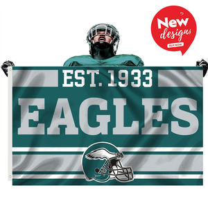 Livraison rapide, drapeau de l'équipe de football américain des <span class=keywords><strong>Philadelphia</strong></span> Eagles en polyester 100D de 3x5 pieds, vert Kelly, pour les fans - Product Image 3