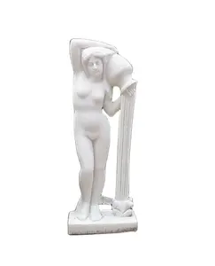 Outdoor Sculptuur Wit Marmer Naakt Vrouwen Standbeeld Te Koop