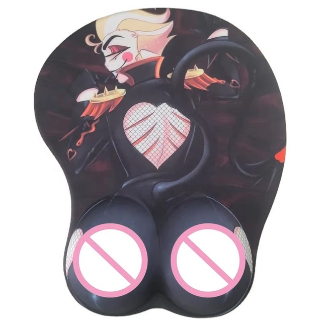 Personalize Custom OEM 3D Silicone Gel Anime Gaming Computer Wrist Mouse Pad with Wrist Rest Heated Stock