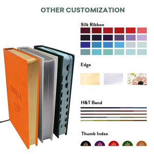<span class=keywords><strong>Bible</strong></span> française <span class=keywords><strong>Louis</strong></span> Second Fashion Orange avec couverture en PU, reliure cousue durable, bords dorés, couverture rigide - Product Image 4