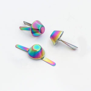 Горячая распродажа: Золотые заклепки с двойной головкой 12 мм, заклепки-ножки для сумок из античной латуни 8 мм, заклепки с двойной головкой 9 мм для сумок - Product Image 5