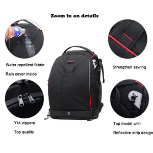 Customizable Anti-Theft SLR Camera <b>Bag</b> Backpack Waterproof Polyester Lining Outdoor Photography Case Logo Lens - Product Image 5