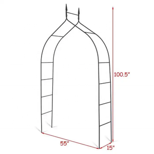 Arche de jardin <span class=keywords><strong>Tonnelle</strong></span> de rose en métal <span class=keywords><strong>pour</strong></span> plante grimpante Jardin extérieur Support de fleurs <span class=keywords><strong>pour</strong></span> pelouse - Product Image 2