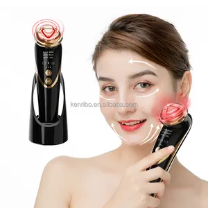 customized logo hand large surface massager the best selling cold compress ems rf v shaped neck face massager radio frequency